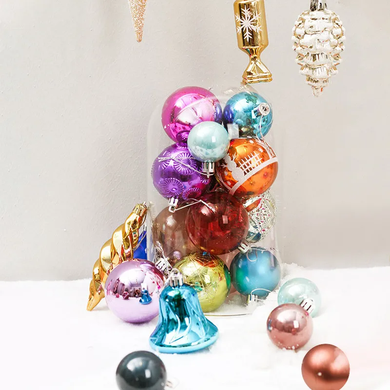

30Pcs Christmas Tree Pendants Christmas Window Decoration Painted Hanging Balls Ornaments New Year Home Party Decor Ball Decor