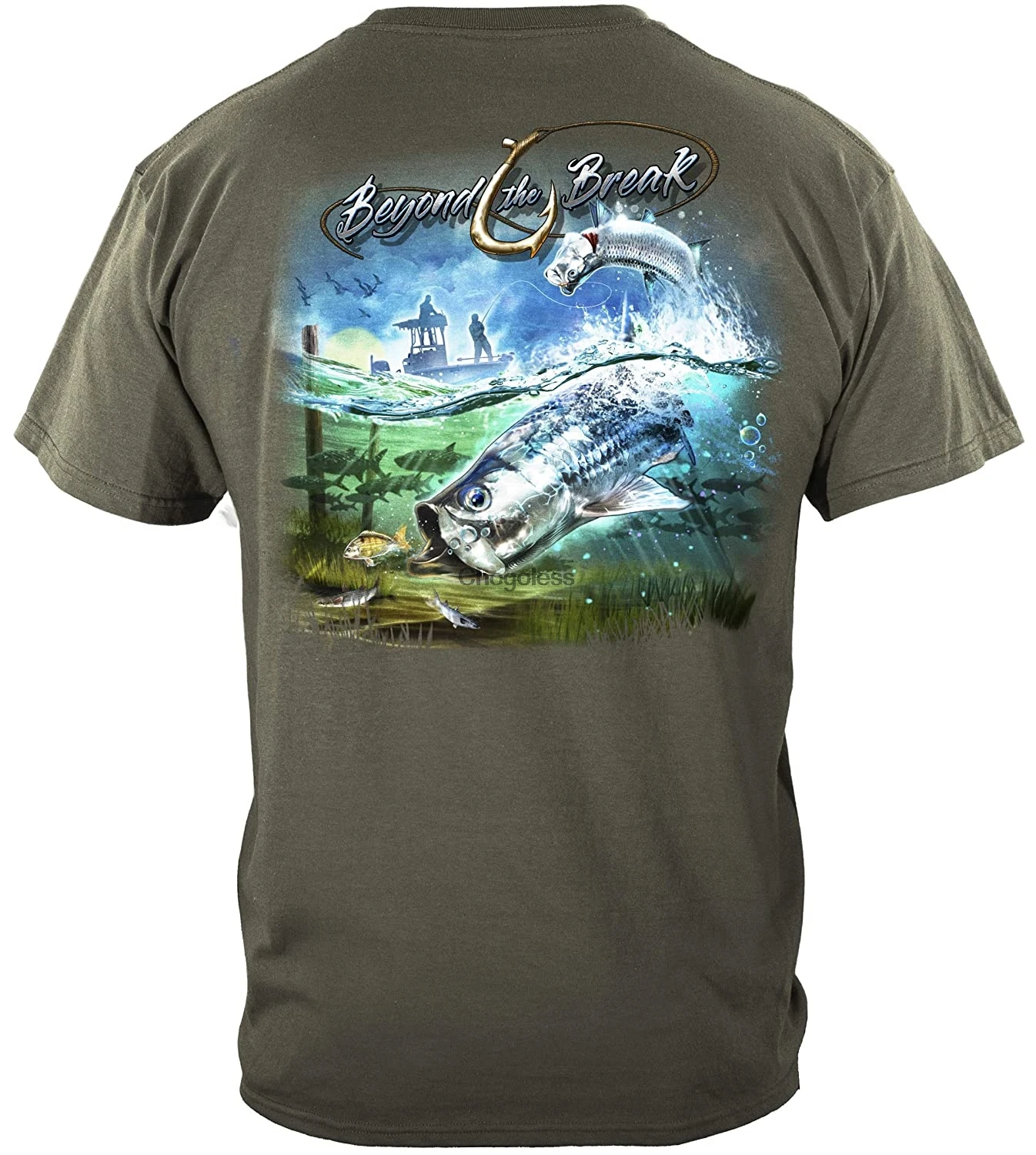 

Erazor Bits Fishing Tarpon Attack Flat Fishing T-Shirt BTB2376(2)