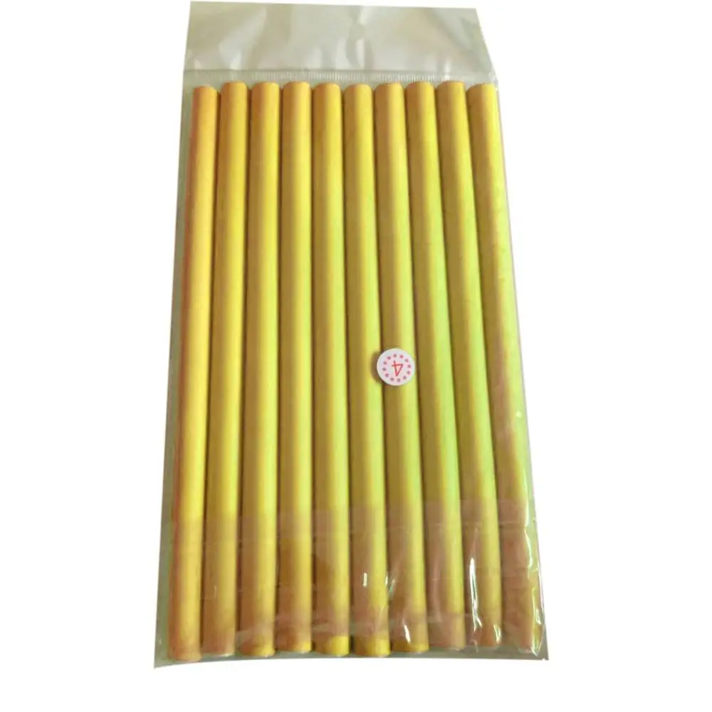 1.4x24cm yellow 10PCS Hair rollers Curler Makers Soft Foam Bendy Curls DIY Styling Rollers Care Curler bagels for hair flexi rod - Цвет: 1.4x24cm yellow