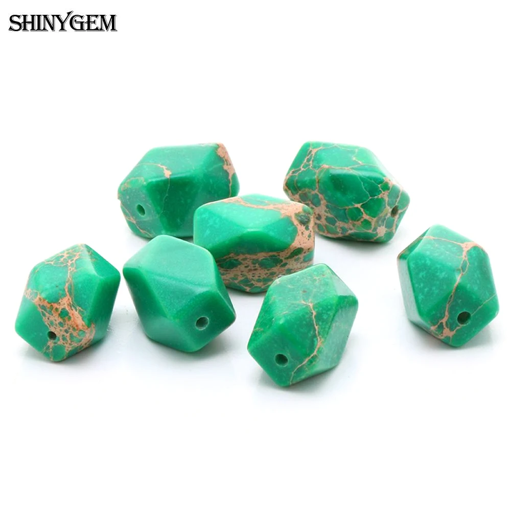 10 шт. 10*15 мм неровные граненые бусины с зеленой текстурой натуральный морской осадочный бисер камень для самостоятельного изготовления ювелирных изделий Ожерелье Браслеты