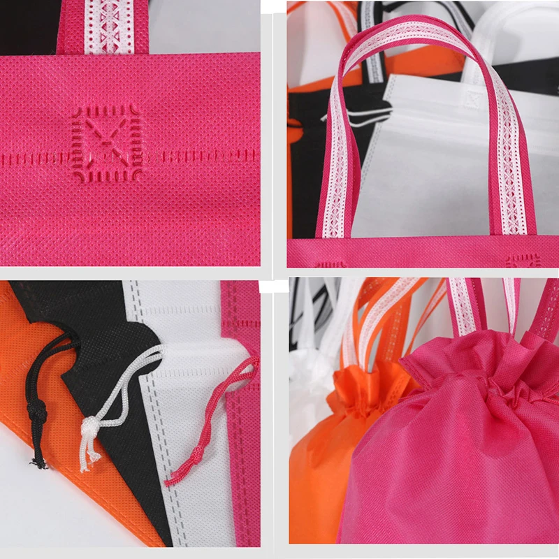 Нетканая портативная Пылезащитная сумка для обуви экологически чистая с двойным