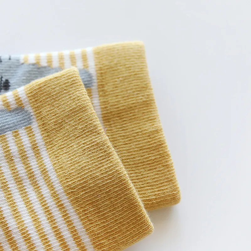 

5 Pairs/lot Baby Toddler Boys Socks 100% Cotton Dinosaur Animal Print Cute Socks for Girls Fall Kids Fashion Mid Socks