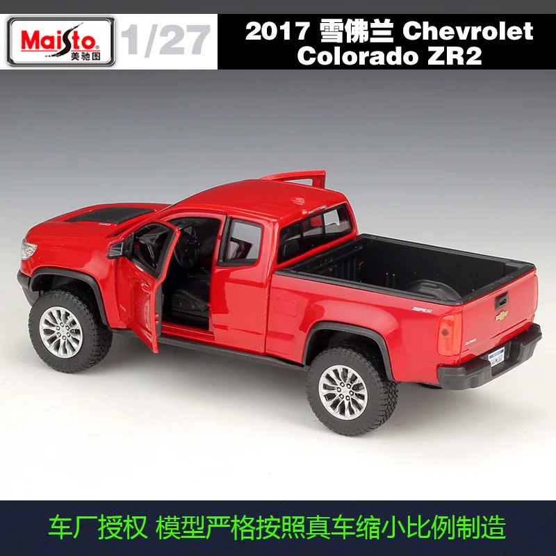 Коллекционная Подарочная игрушка Maisto 1:24 2017 для пикапа Chevrolet Колорадо ZR2 из сплава