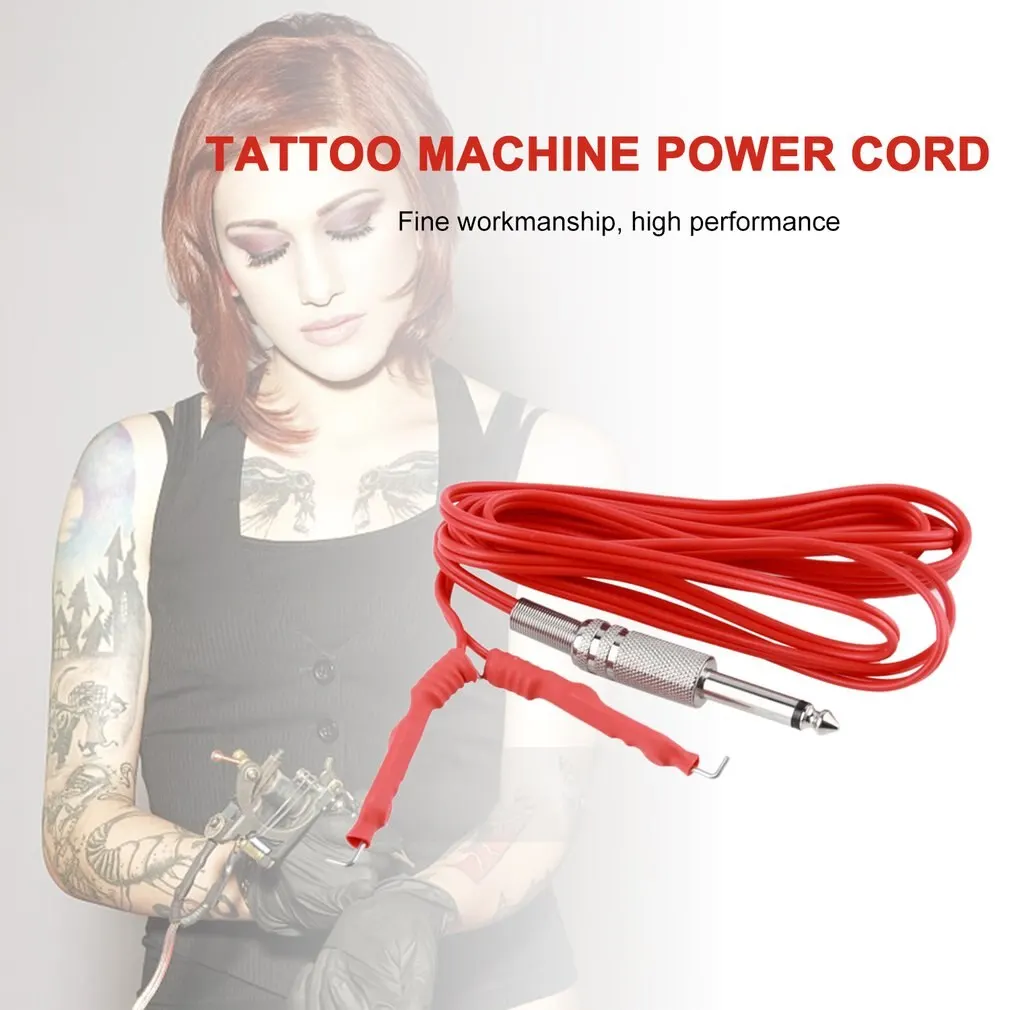 

Stainless Steel Switch Power Supply Tattoo Clip Cord Phono Plug 6 Feet Power Supply Professional Tattoo Machine Accessories