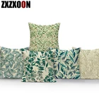 Полиэстеровый декоративный чехол для диванных подушек, домашний декор для фермерского дома, чехол с зелеными листьями для дивана, дома, гостиной, декоративный чехол для подушки