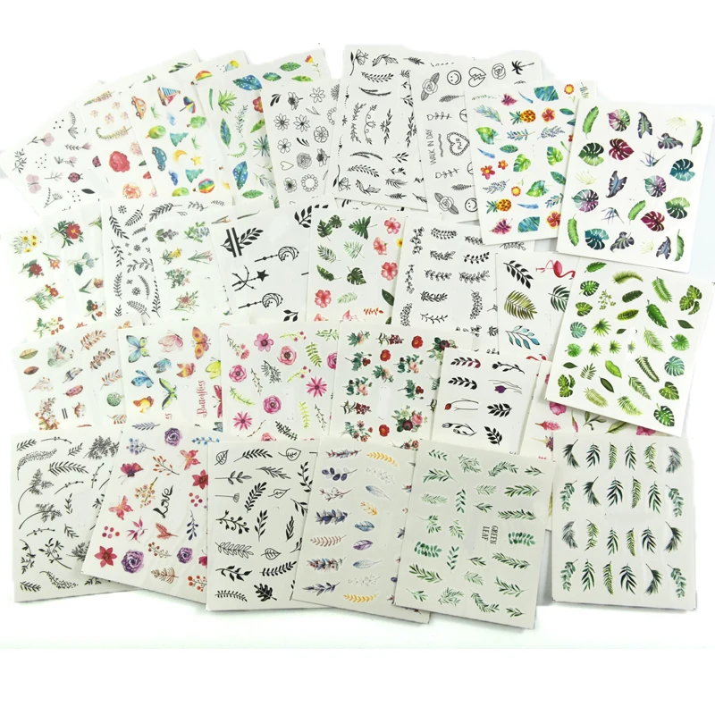 29 листов переводные наклейки для ногтей с тропическими листьями | Красота и