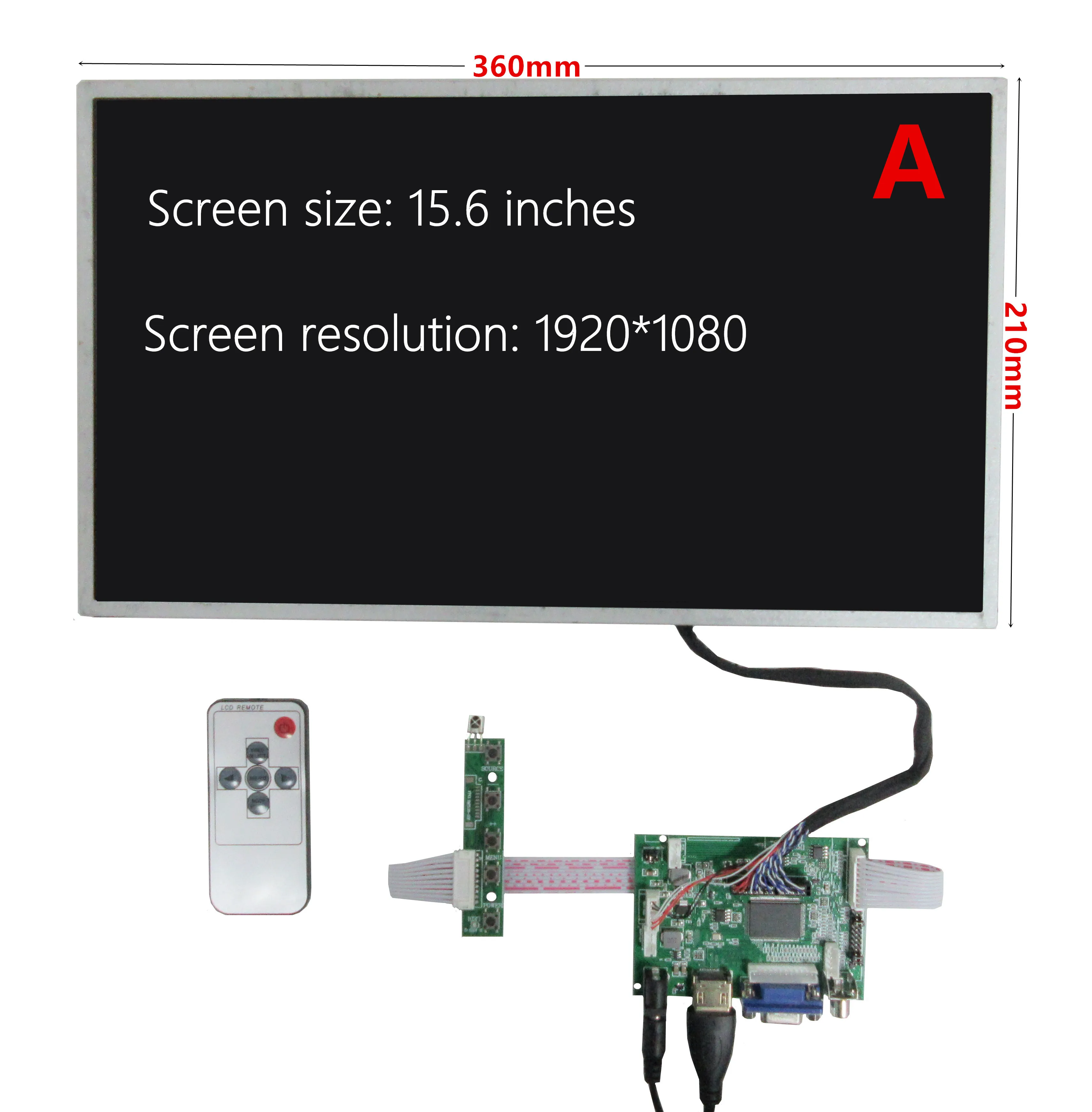 15 Inch LCD Screen Display Monitor Driver Control Board HDMI-Compatible VGA For Raspberry Pi Computer Secondary | Компьютеры и офис