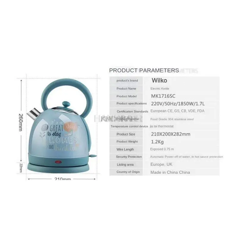 vintage pattern electric kettle 304 stainless steel quick burning water boiler hot water pot household kitchen appliances free global shipping