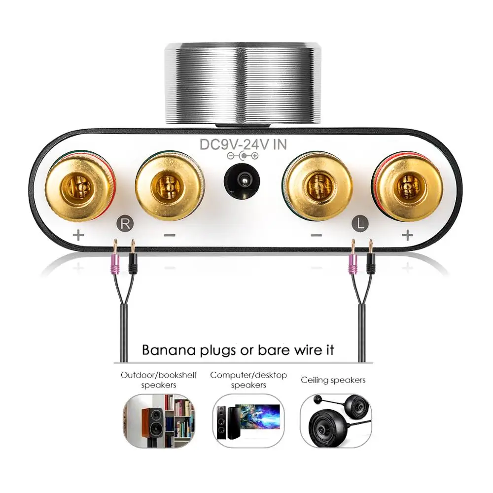 Цифровой усилитель Nobsound Mini Bluetooth 2021 TPA3116 Hi-Fi стерео аудио приемник мощности 50 Вт +