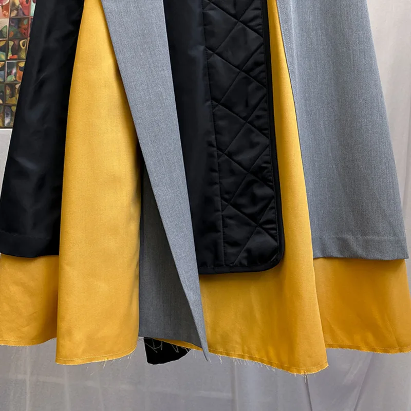 

TVVOVVIN Autumn 2020 New Spring High Quality Fashion A-Line Splicing Casual Personality Women's Half Skirt Oversized M97R