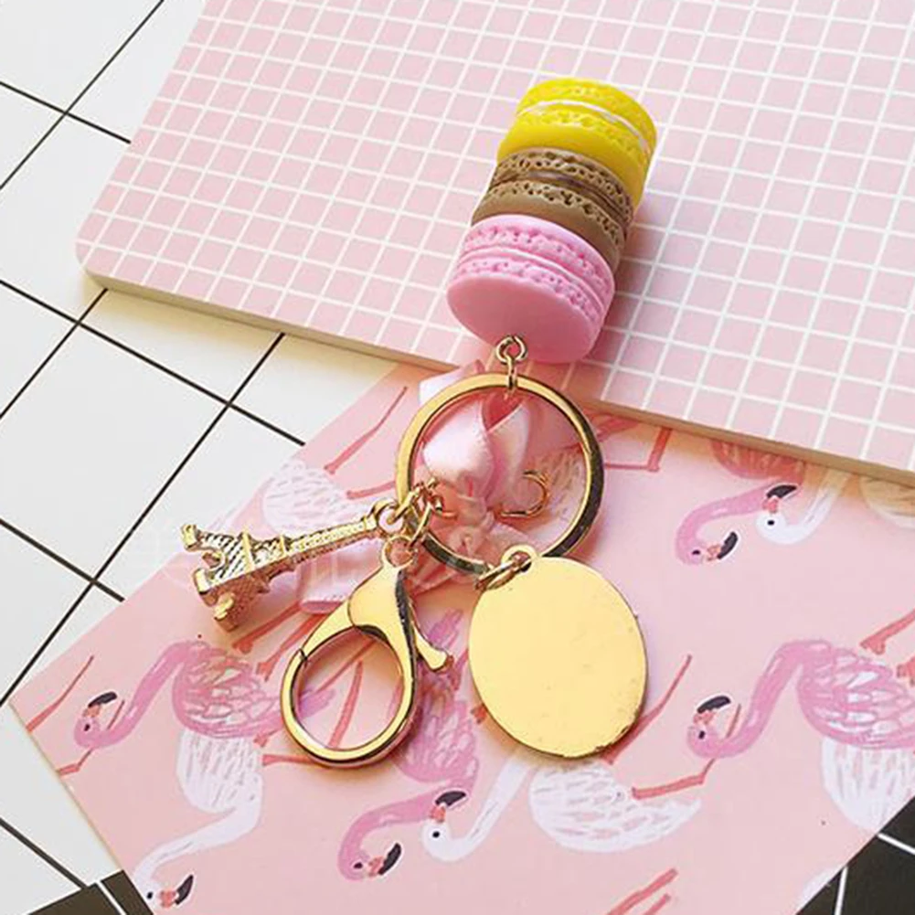 Милый брелок-макарон модный брелок-подвеска в виде торта брелок-держатель из