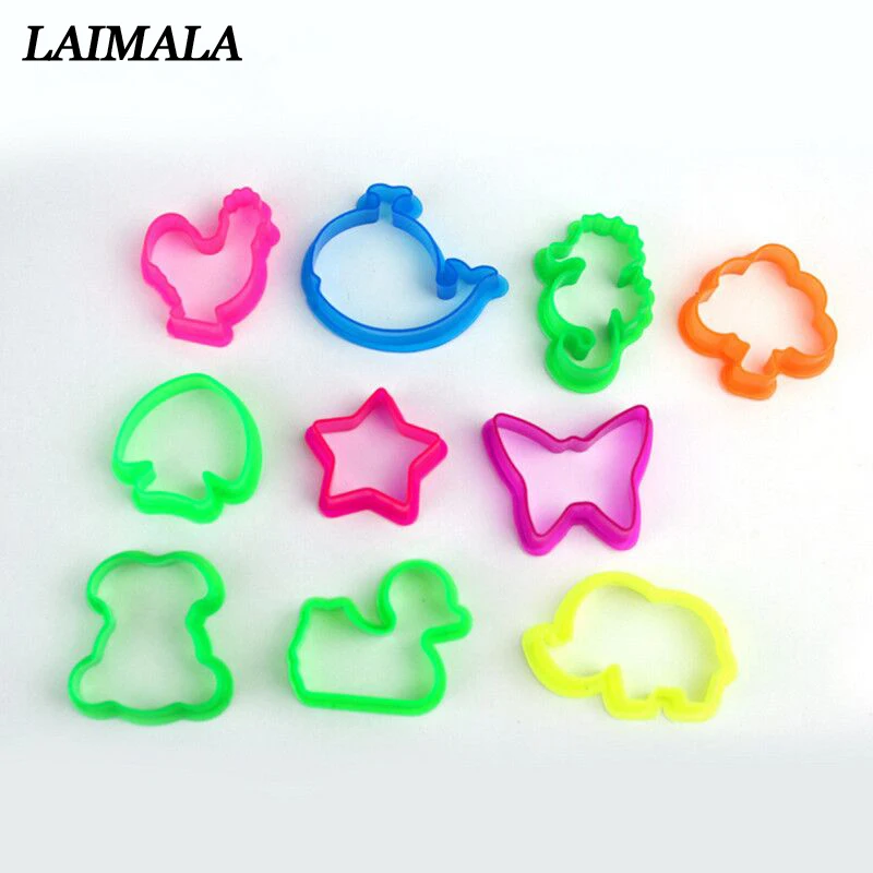 

10pcs/set Random Color Plasticine Mold Animal Shape Clay Mould Baby Children Toys Animal Clay Playdough Mold Tool Toys