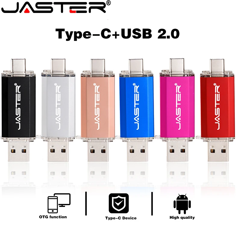 Лидер продаж USB флеш накопитель JASTER OTG Красный 2 0 черный ручка карта памяти 128 ГБ Type