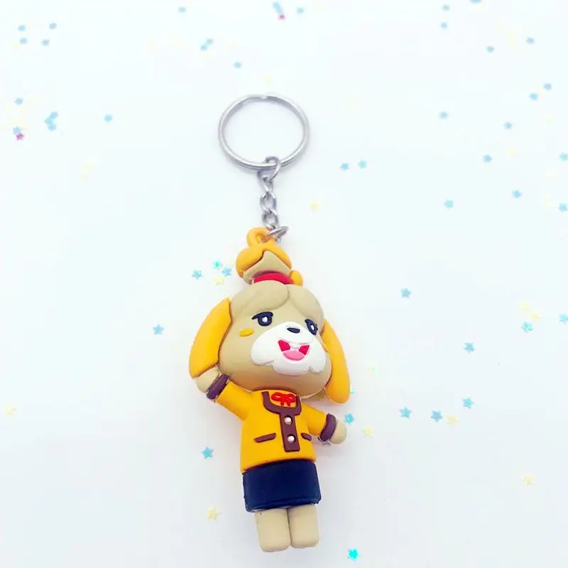 

Hot Sale Random Animal Forest Key Chain Animal Crossing Isabel Animal Forest Friends Bag Pendant Accessories Key Ring Bag Key