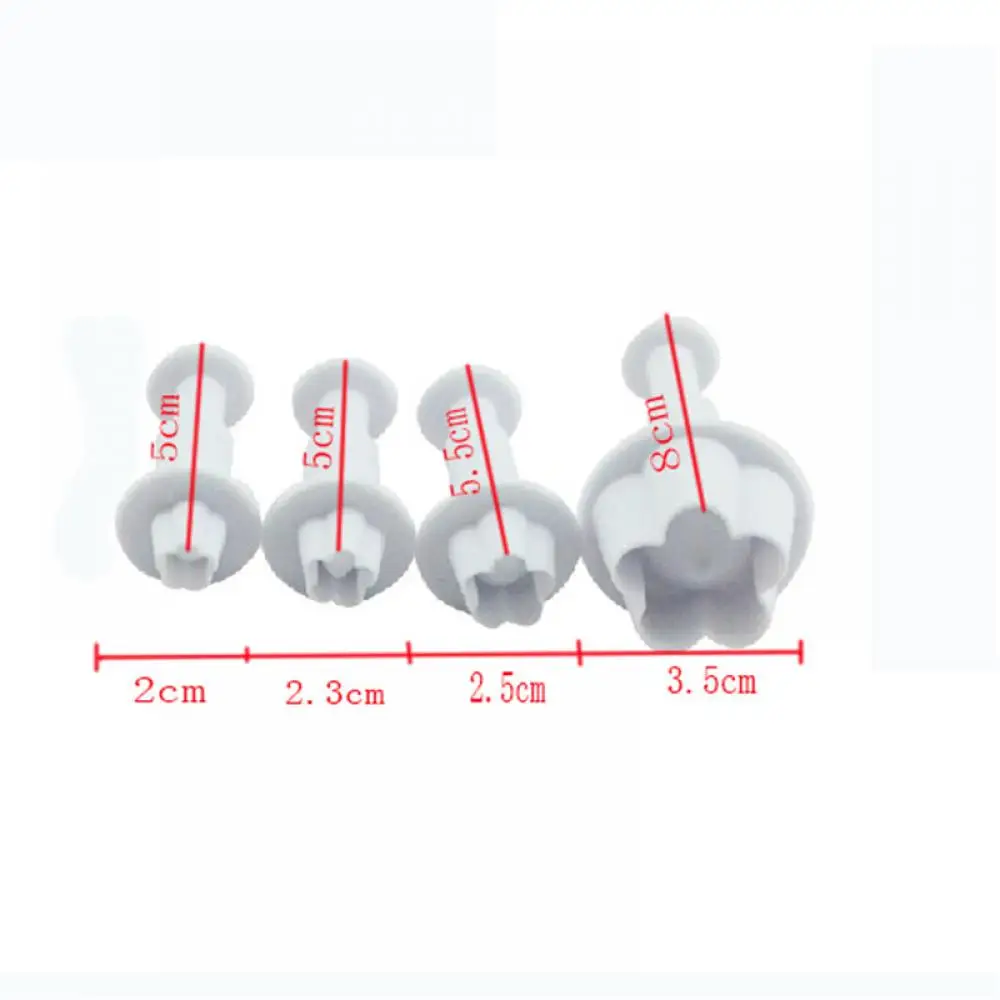 4 шт. весенний сахарный Плунжер сливы силиконовая форма для помады формочки