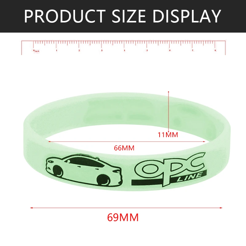 1pcs Luminous car badge Silicone holographic bracelet sport for Opel Zafira Astra Vectra styling Car accessories | Автомобили и