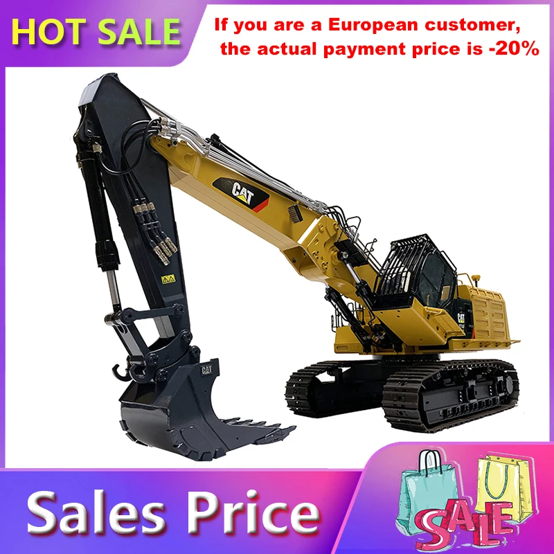 

Hydraulic Excavator 1/14 C374F Newly Upgraded Three-section Boom Mining Heavy Construction Machinery Excavator Model Toy