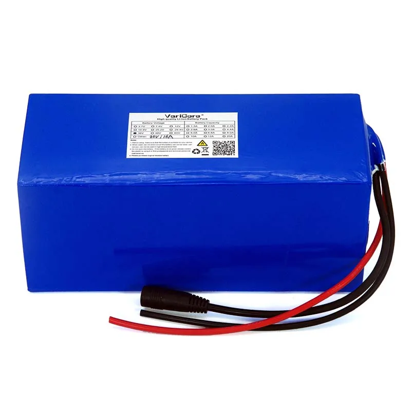 Варикор 36В 16Ач 18650 литиевый аккумулятор и защита BMS 16000 мАч резервное питание + 42В 2А зарядное устройство.