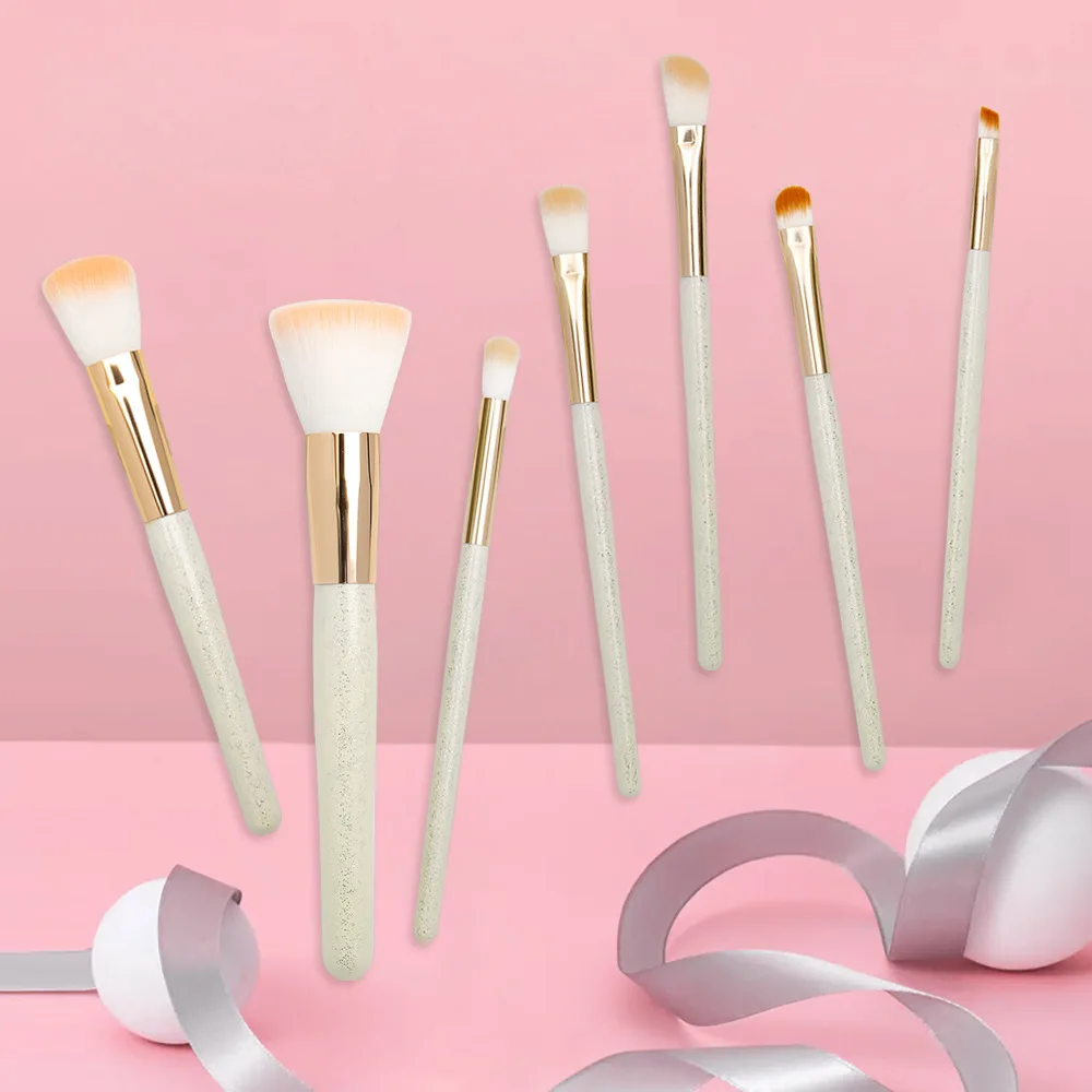 

7 кистей для макияжа, искусственные инструменты, кисть для основы под макияж, кисть для румян, набор кистей для макияжа, кисти для макияжа, су...