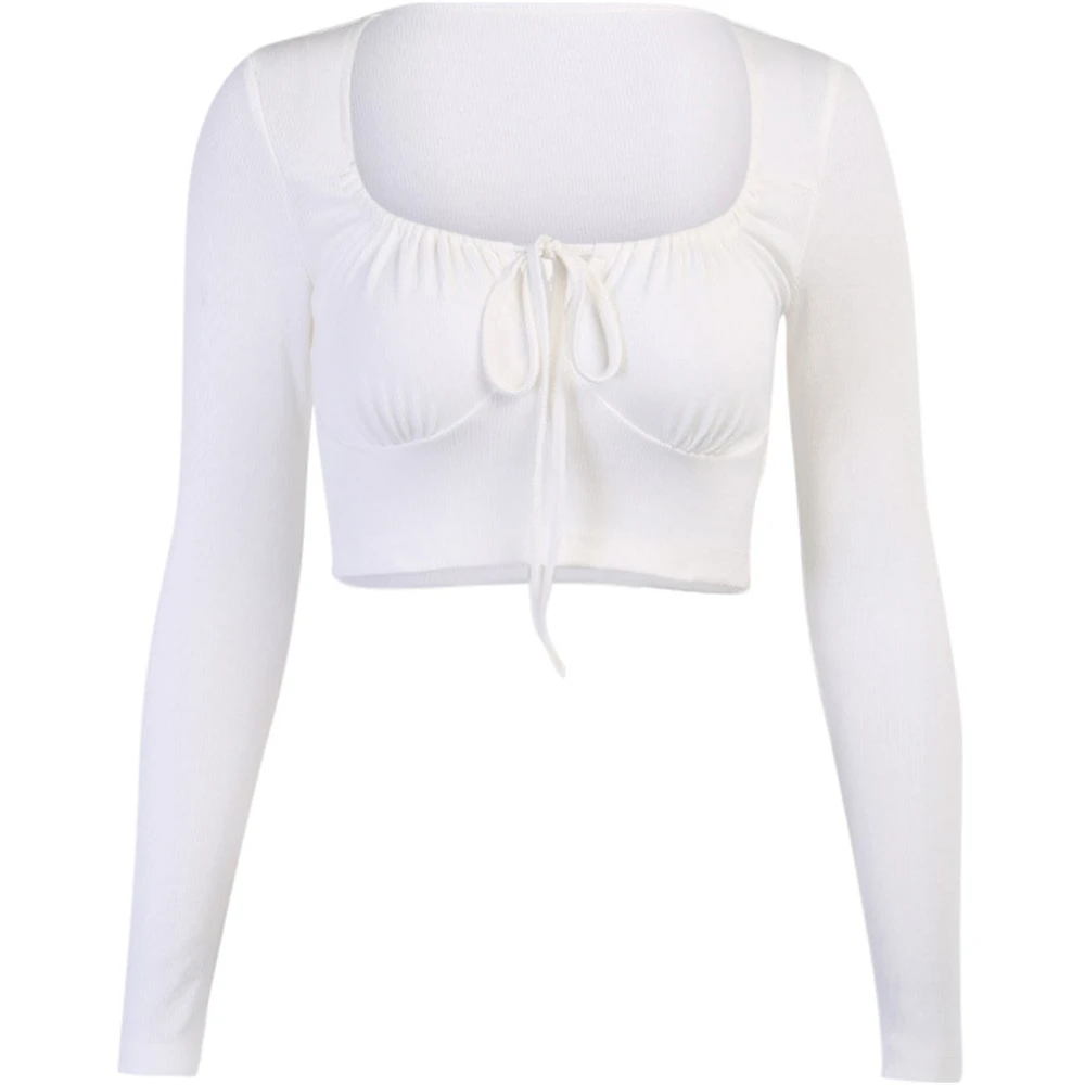 Женские пикантные облегающие укороченные топы CWFMZQ розовые и белые рубашки