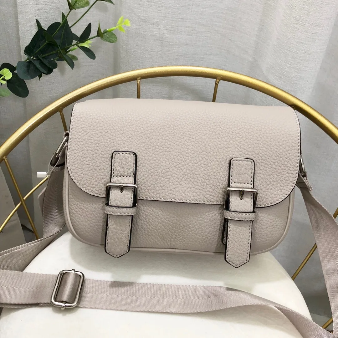 

free shipping 2020 the new style fashion sequined hasp genuine cow leather women one shoulder bag crossbody bag 26cm 5color