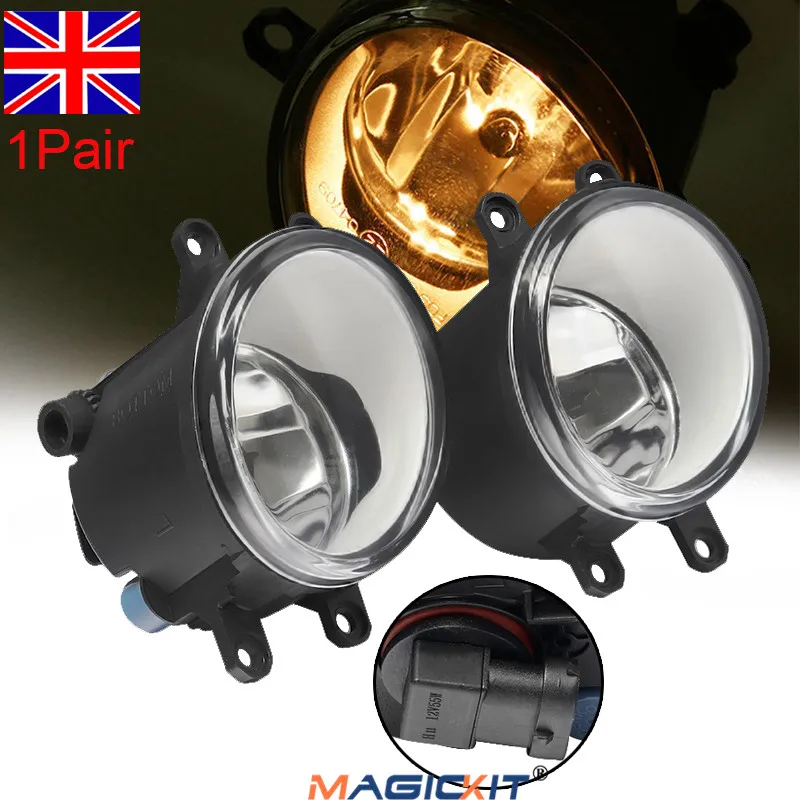 MagicKit 1 пара для TOYOTA CAMRY COROLLA TACOMA MATRIX YARIS Clear противотумансветильник фары дальнего