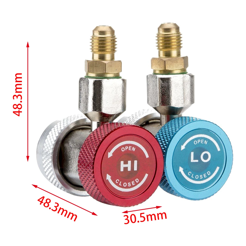 Adjustable Refrigerant Durable Connector High Low Car Quick Accessories Male Port With Cap Adapter Air Condition Coupler |