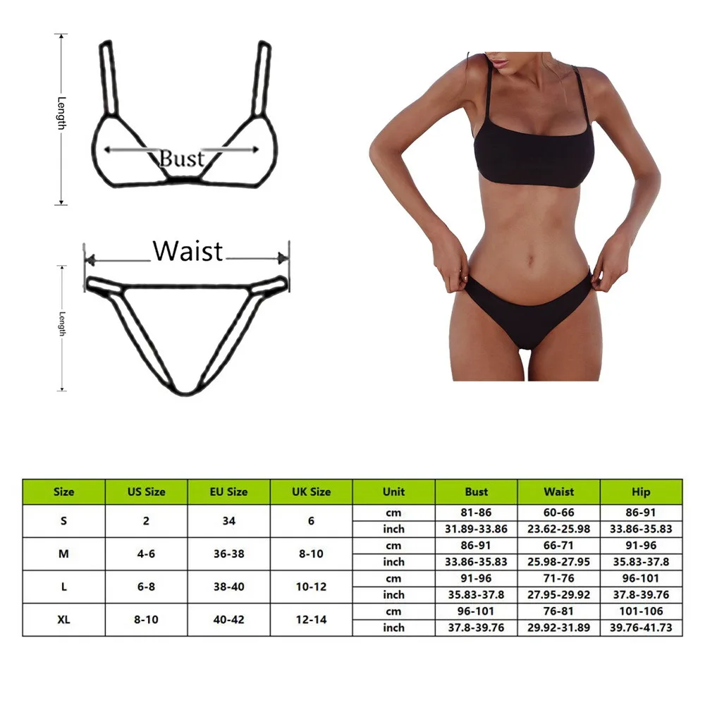 

New Sexy Push Up Unpadded Brazilian Bikini Set Women Vintage Swimwear Swimsuit Beach Suit Biquini Bathing Suits Drop Ship