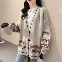 oversized cardigan womens sweater long sleeve v neck sweaters cardigan knitted sweater coat autumn winter