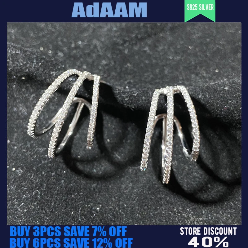 

S925 Sterling Silver October New Multi-circle Earrings Women's Fashion Simple Trend High-quality Luxury Brand Monaco Jewelry Gif