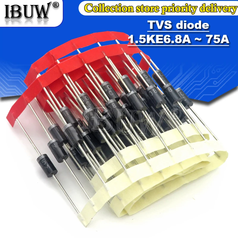 

10PCS 1.5KE6.8A 1.5KE12A 1.5KE15A 1.5KE18A 1.5KE20A 1.5KE24A 1.5KE27A 1.5KE30A 30A 24A 20A 18A 15A 12A 6.8A 6A8 TVS diode