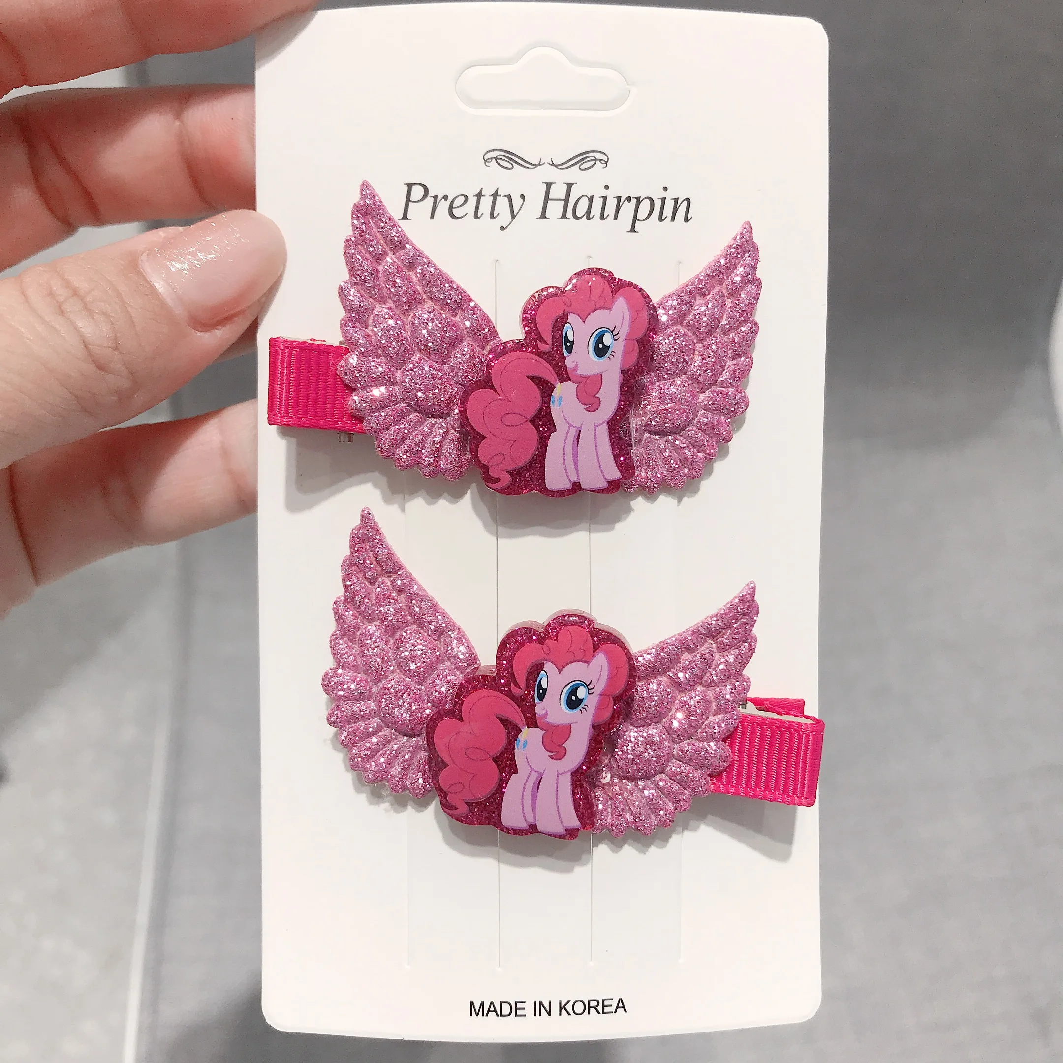2Pcs/lot My little Horse Icon Cartoon Animal Unicorn Ponies Resin Hair Clip Baby Hairpin Headwear Girl DIY Accessories For Gift | Детская