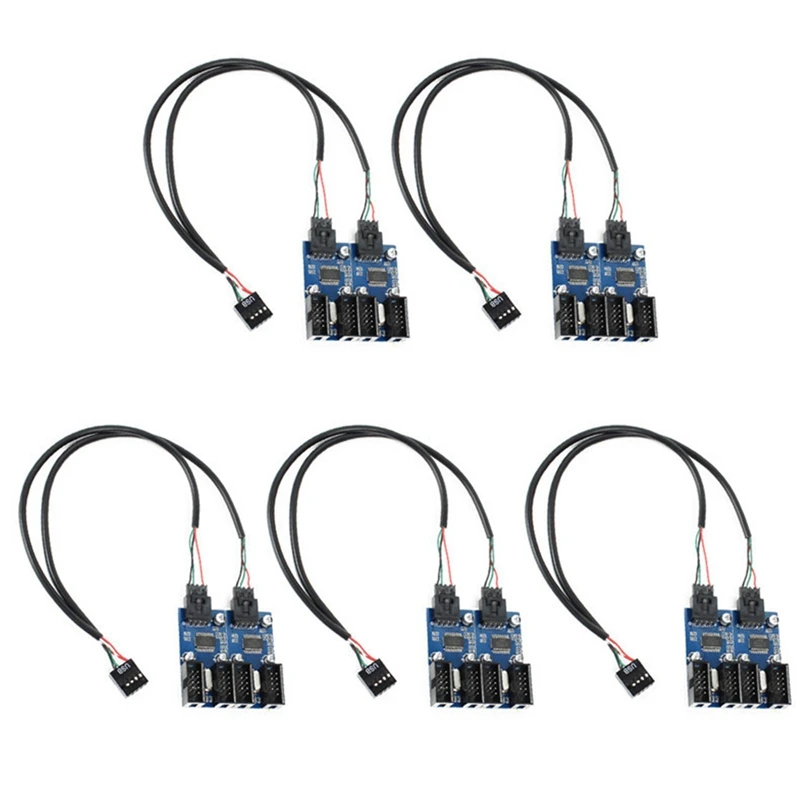 PPYY 5 набор 9 Pin USB штыревой разъем 1 4 Женский удлинитель для карты Настольный