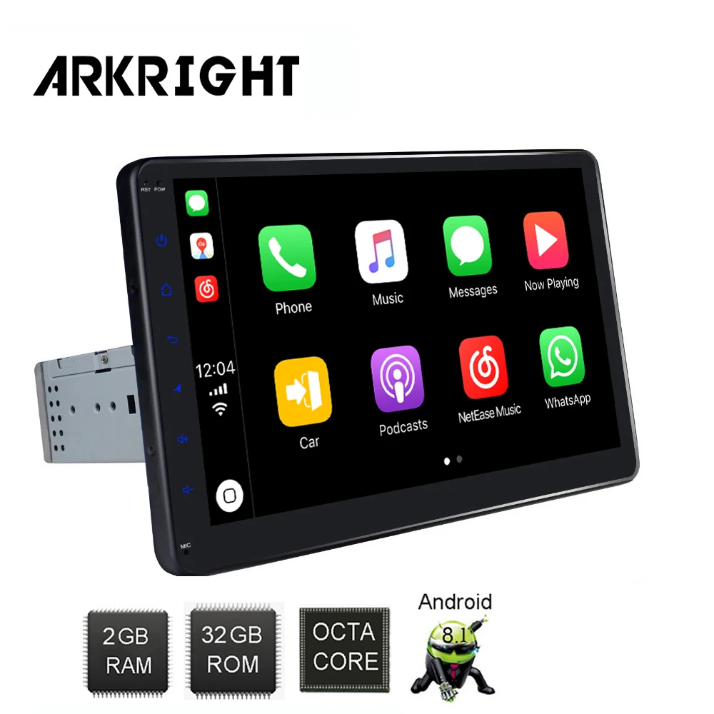 Автомобильный радиоприемник ARKRIGHT 2 + 32 ГБ 10 1 дюйма 1Din Android Восьмиядерный