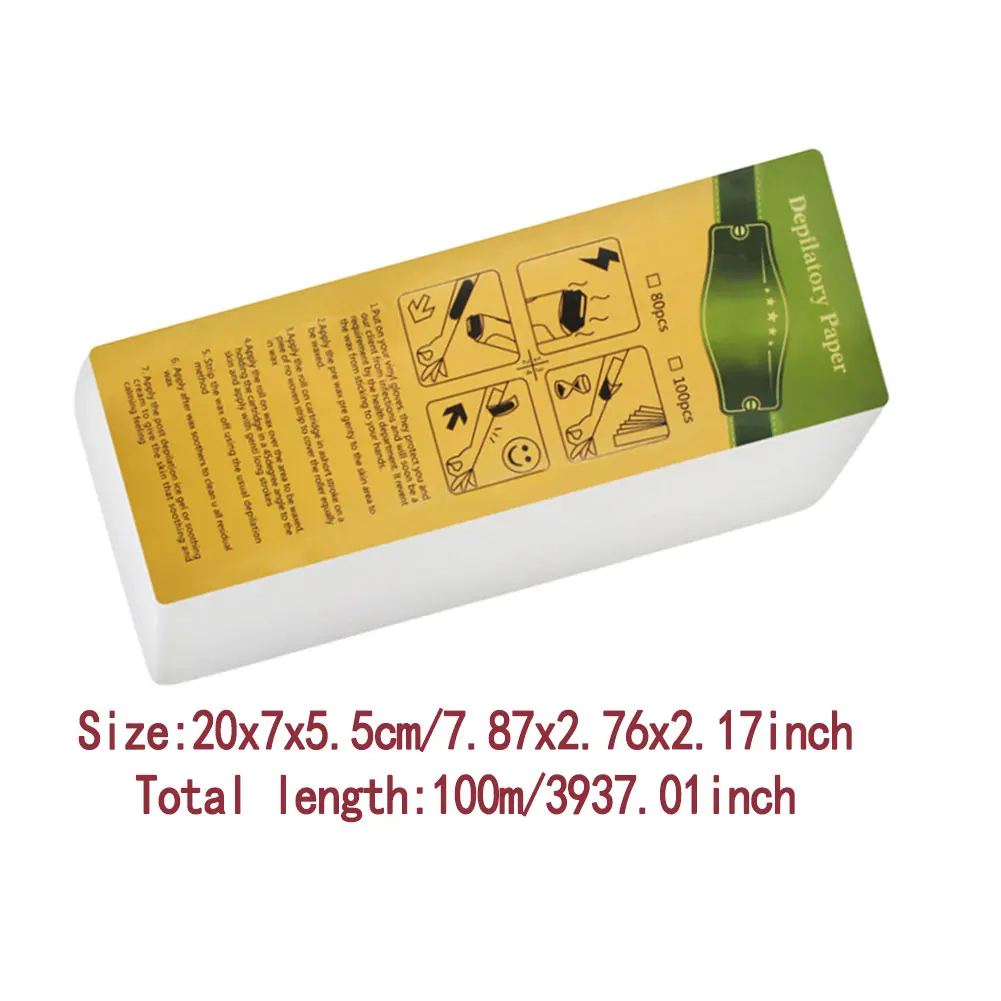 

100PCS Removal Nonwoven Body Cloth Hair Remove Wax Paper Rolls High Quality Hair Removal Epilator Wax Strip Paper High Quality
