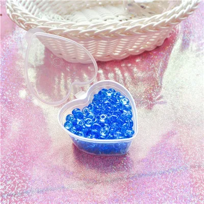 Dark bead and box В форме сердца, коробка для слизи, рыбные шарики для слимов, амулеты Lizun, сделай сам, Ploymer, глина, контейнеры для хранения, органайзер, шарики для коробки - Цвет: Dark bead and box