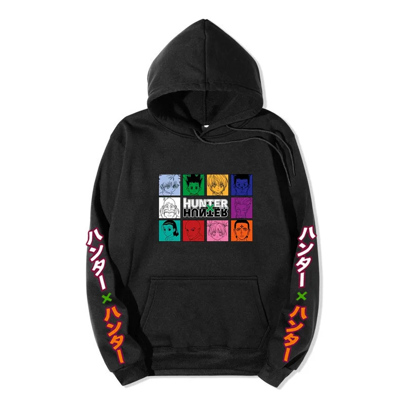 

2021 Hot Japanese Anime Manga Kawaii Hunter X Hunter Hoodies Men/Women Short Sleeve Sweatshirt Killua Zoldyck Hoddie For Teens