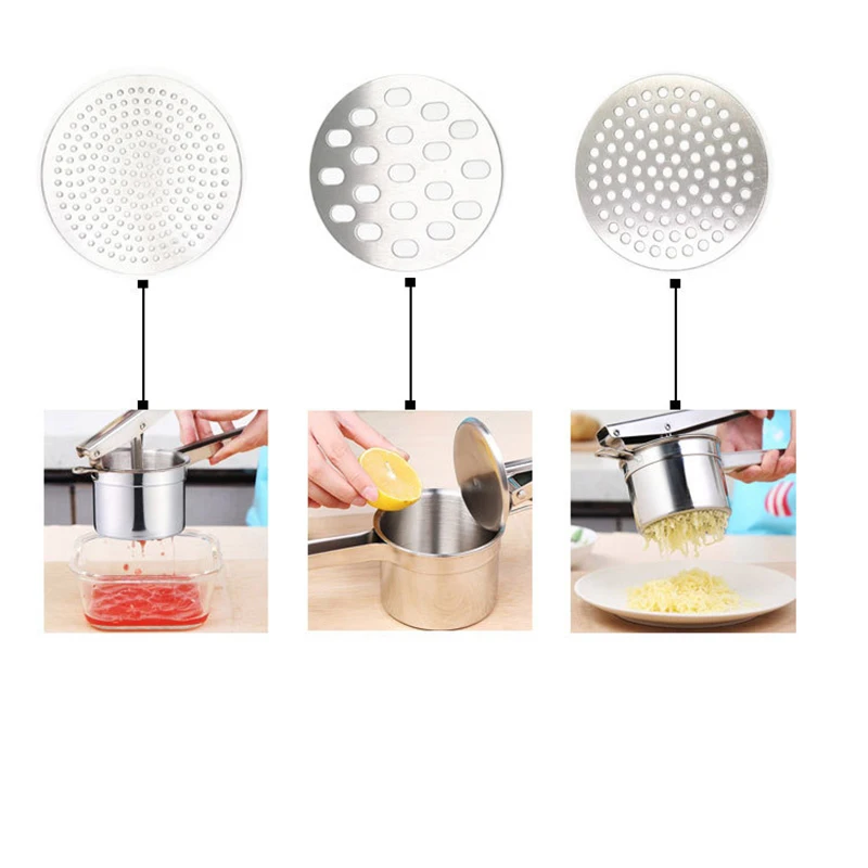 Нержавеющая сталь картофелеуборщик машина с 3 взаимозаменяемыми тонкостями