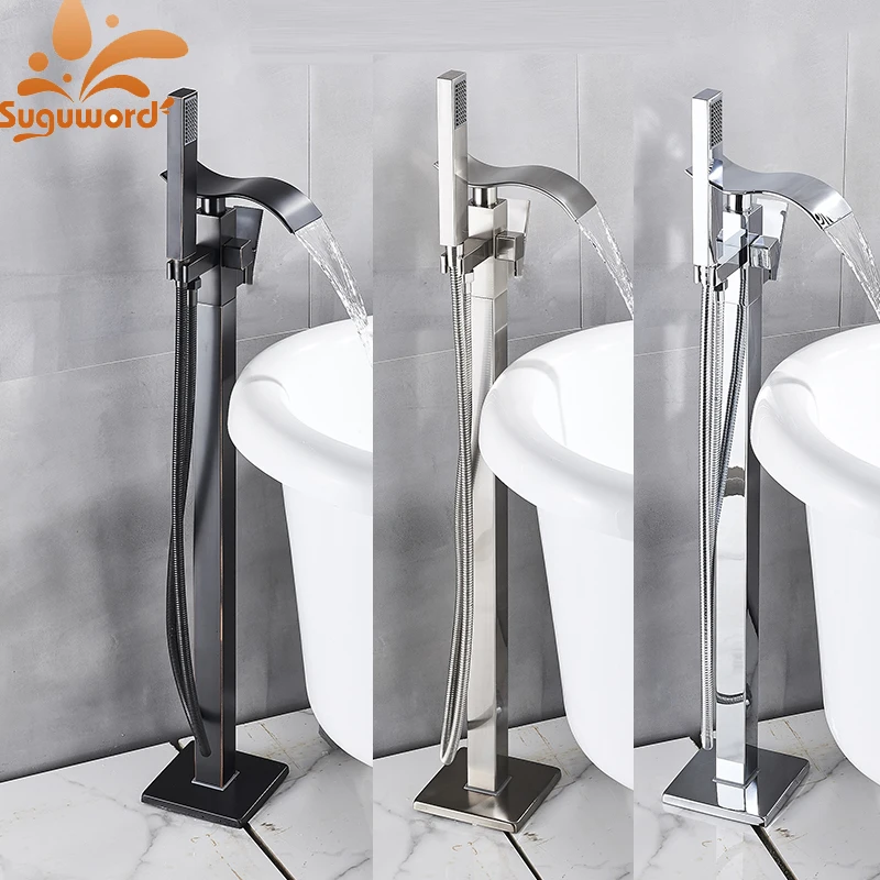 Напольный смеситель для ванной хромированный/никелевый/ORB кран из АБС-пластика