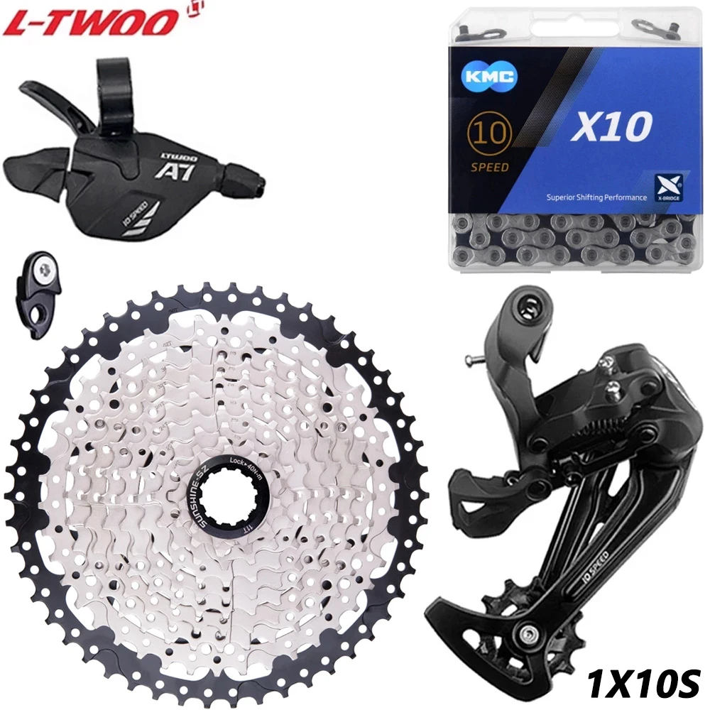 

LTWOO MTB Bike A7 1*10 speed Groupset 10s Shifter Rear Derailleur max 52T cassette KMC X10 chain for MTB m610 m670 x5 x7 10s kit