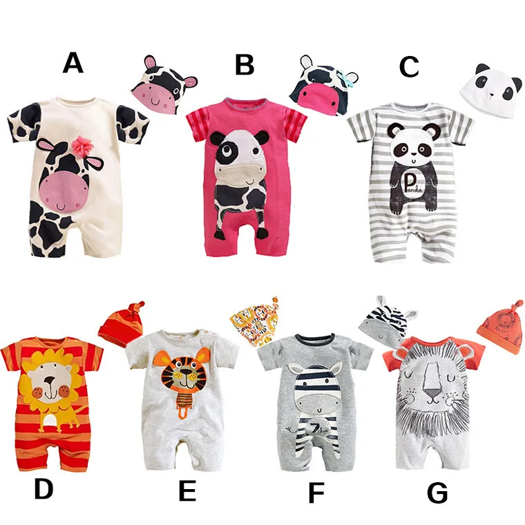 

Newborn Baby Clothes Animal Style Infant Romper+Hat Baby Girls Clothing Set Cotton Tollder Kids Costume Panda Baby Boy Rompers