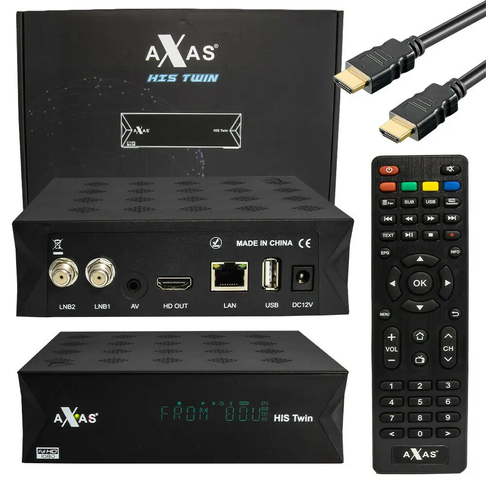 Горячая Распродажа Axas His двойной спутниковый ресивер 1080P HD телефон встроенный WiFi