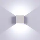 Светодиодная настенная лампа, алюминиевое зеркальное освещение для сада и крыльца, 6 Вт