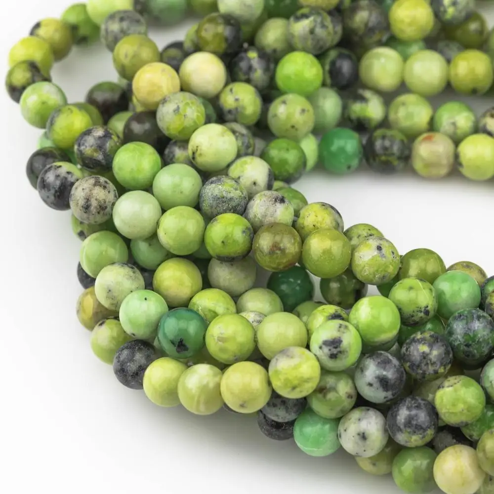 Круглые зеленые австралийские бусины Chrysoprase для самостоятельного изготовления