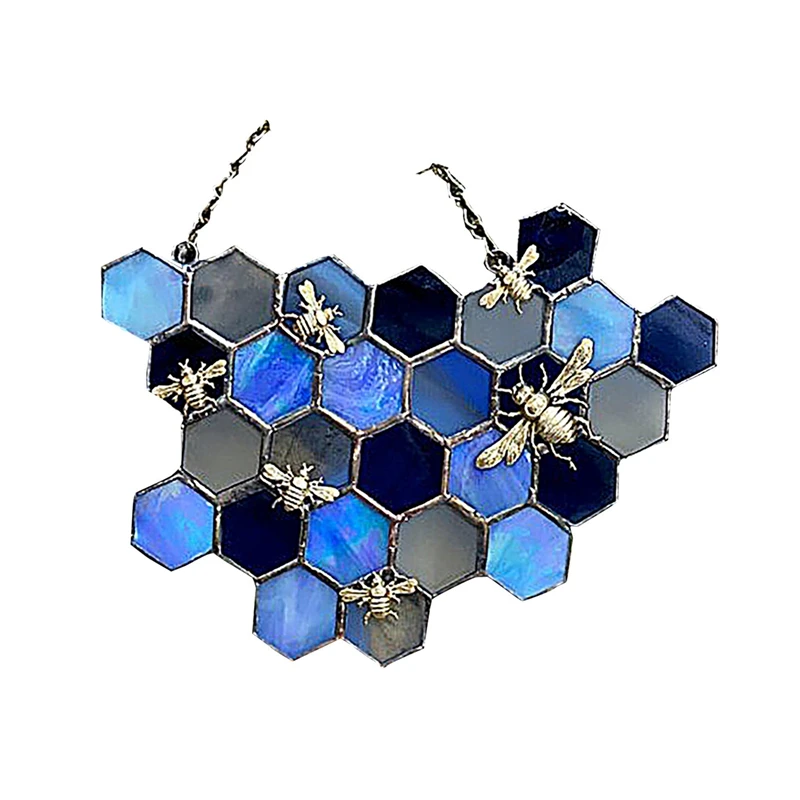 

Acrylic Queen & Bee Protect Honey Suncatcher Honey Bee Mosaic Handmade Home Decoration Wall Art Window Decor