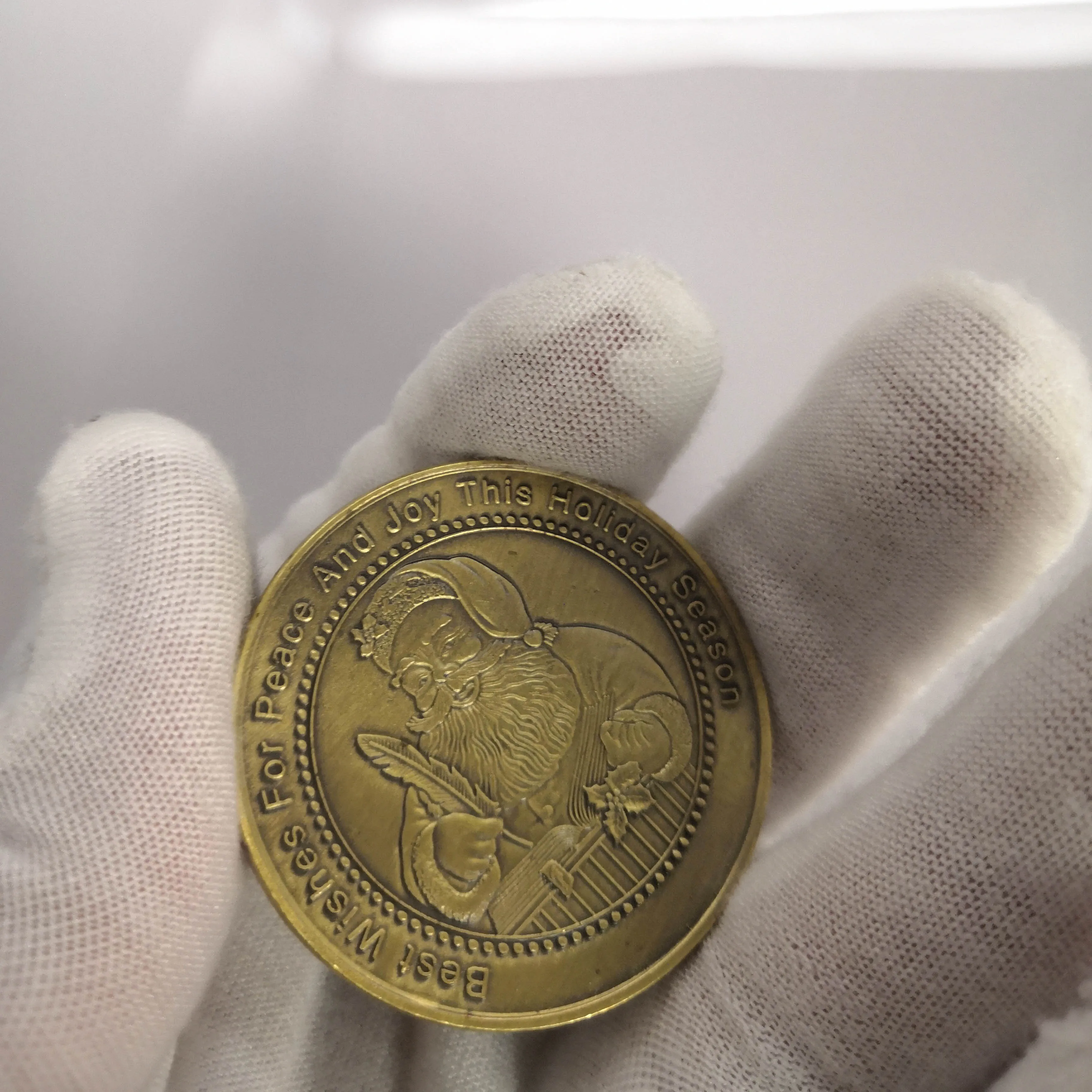 Праздничные рождественские монеты подарок на 2020 год с бронзовым покрытием | Дом и