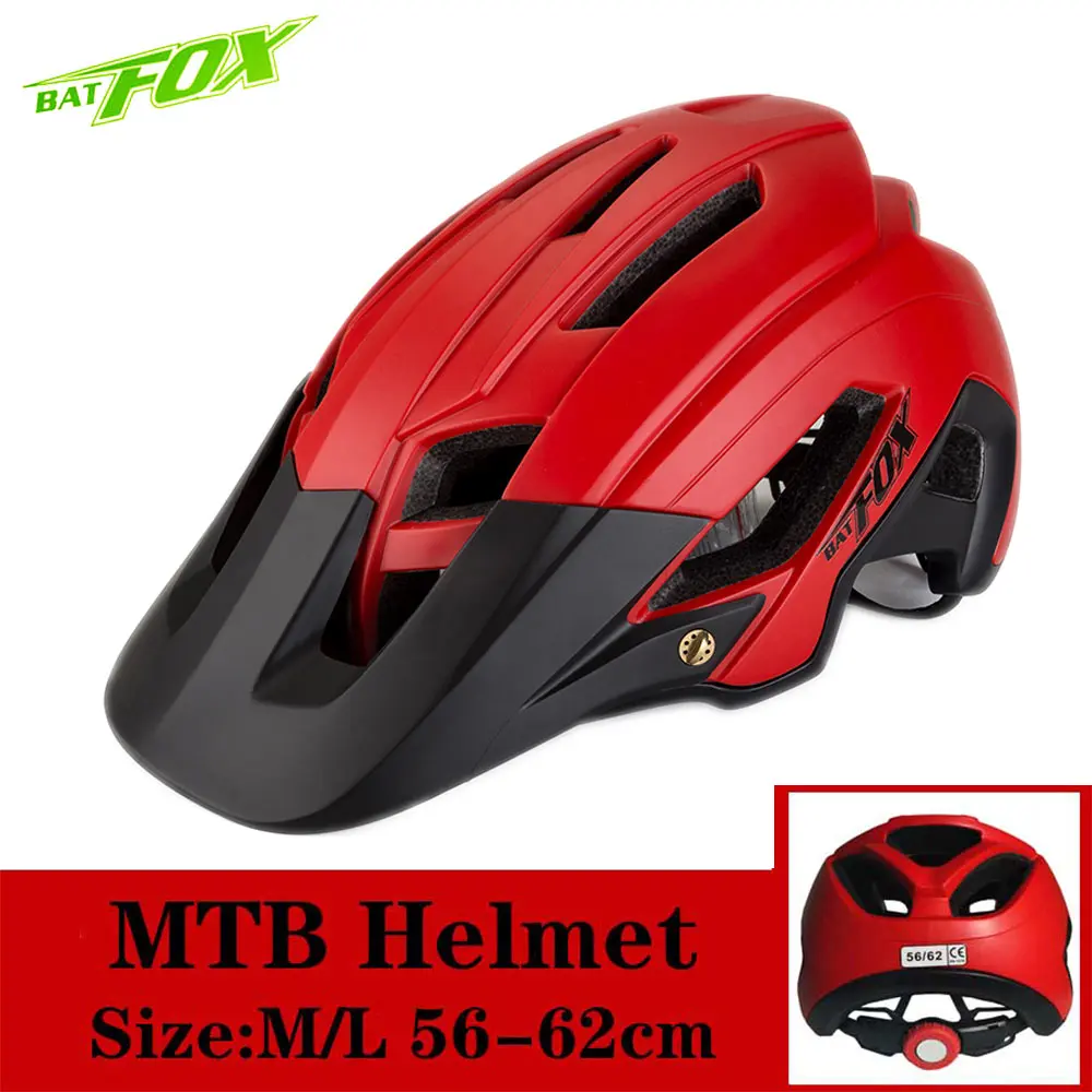 F692-Red-Black BATFOX велосипедный шлем MTB велосипедный шлем для мужчин Сверхлегкий дышащий шоссейный велосипед горный велосипедный шлем для женщин Casco Ciclismo - Цвет: F692-Red-Black