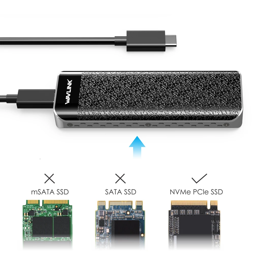 Корпус Wavlink для SSD накопителя 3 1/2230/2242 мм до 10 Гбит/с|Корпус жесткого диска| |
