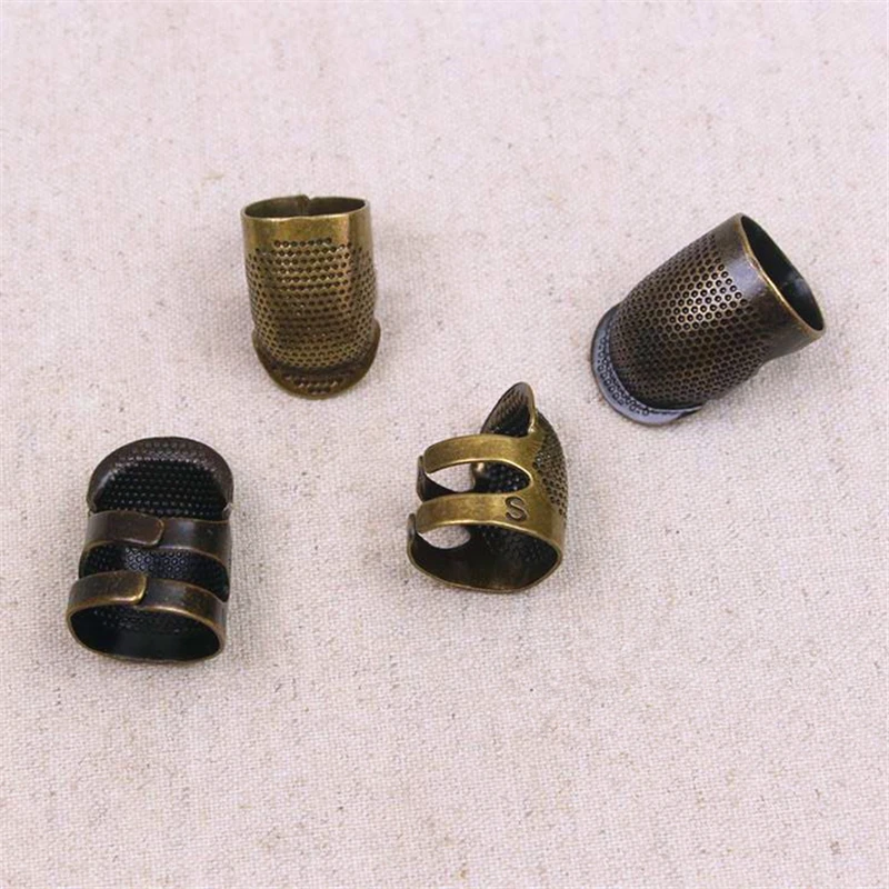 

1PC Retro Finger Thimble Needles Brass Protector Antique Thimble Ring Handworking Needle DIY Household Sewing Tools Accessories