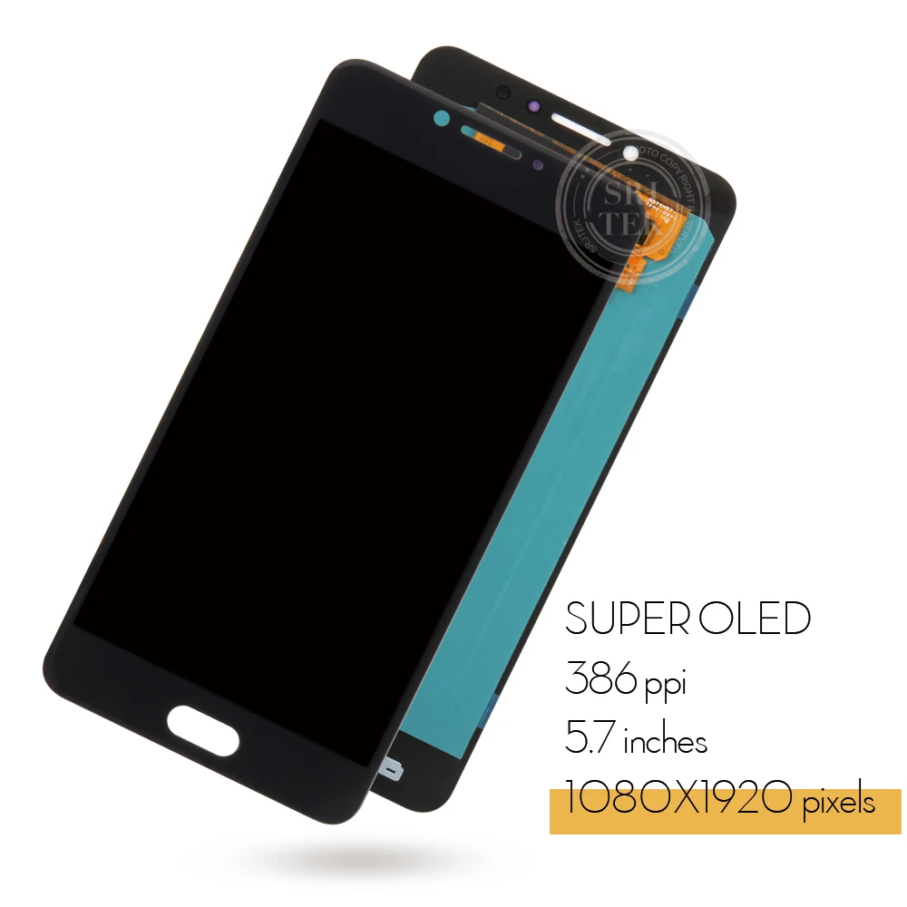 OLED/TFT для SAMSUNG Galaxy C7 Pro Дисплей LCD сенсорный дигитайзер Датчик Стекло в сборе рамка
